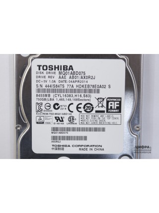 750GB Toshiba MQ01ABD075