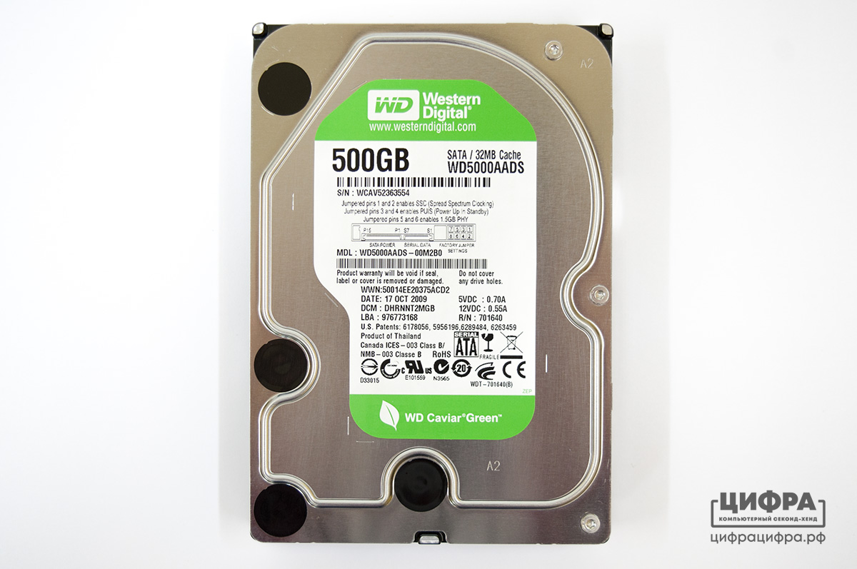 Купить жесткий диск SATA 500 GB Western Digital WD5000AADS с гарантией ...